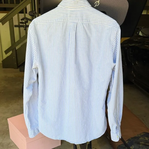Polo by Ralph Lauren Light Blue & White Striped Button-Down Shirt - Picture 4 of 7